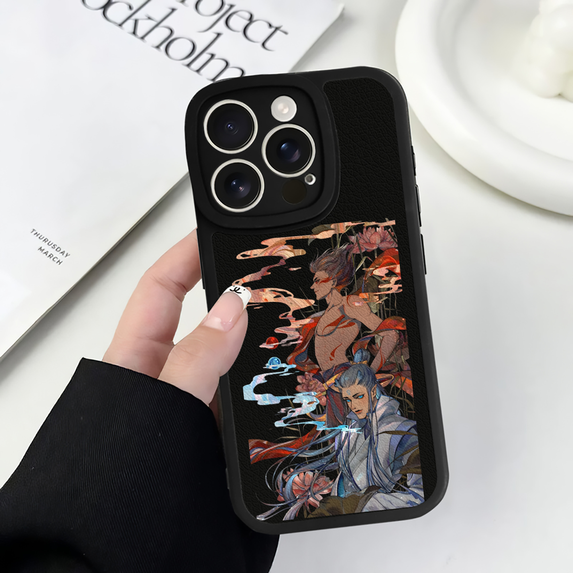 （画像用） Ne Zha 2 ナタ 魔童の大暴れ 【iPhone 16シリーズ対応】シリコンスマホケース（レザー調） 材質：シリコン